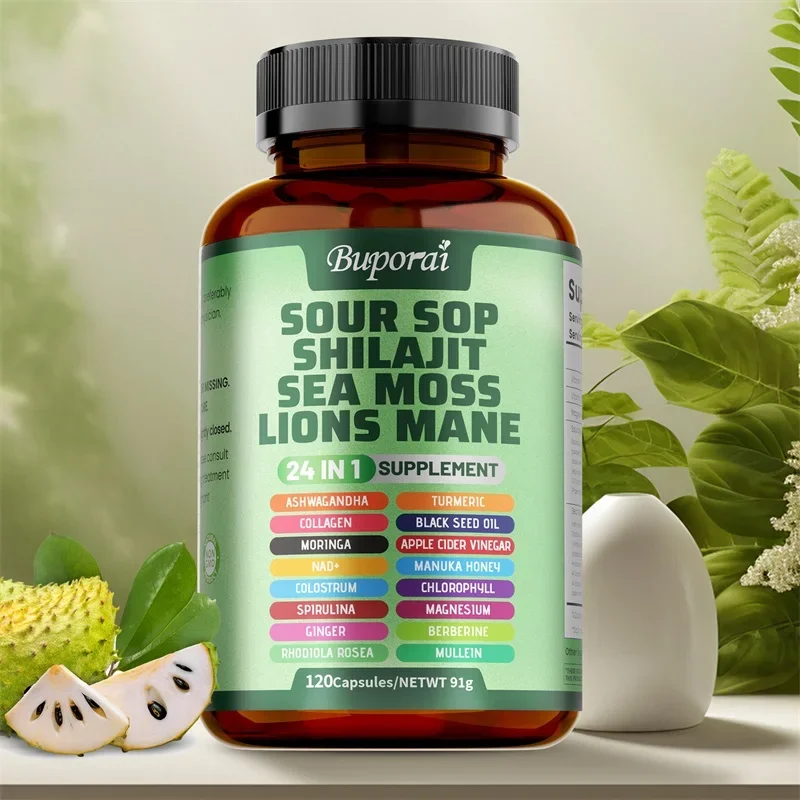 

24-In-1 Soursop Capsules - Cell Support & Regeneration, Immune Boost, Relax, Liver and Sleep