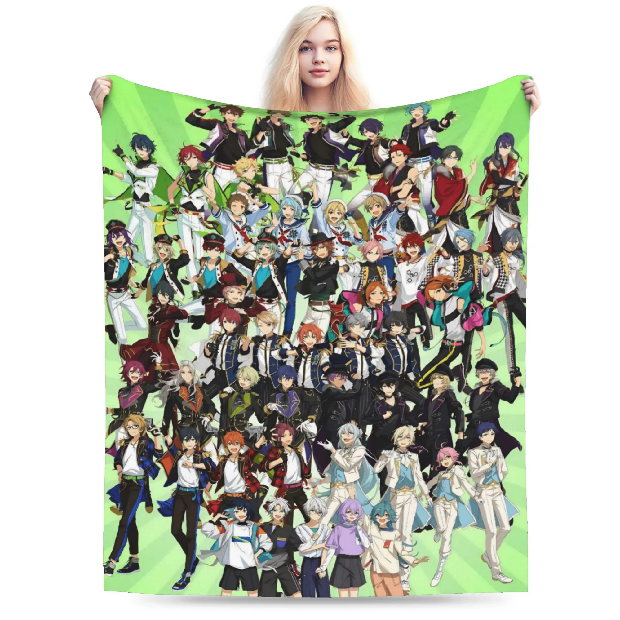 E-Ensemble-Stars Throw Blanket for Couch  Soft Fuzzy Plush Blanket 50x60 Inches Multi-size Bedspread for All Seasons