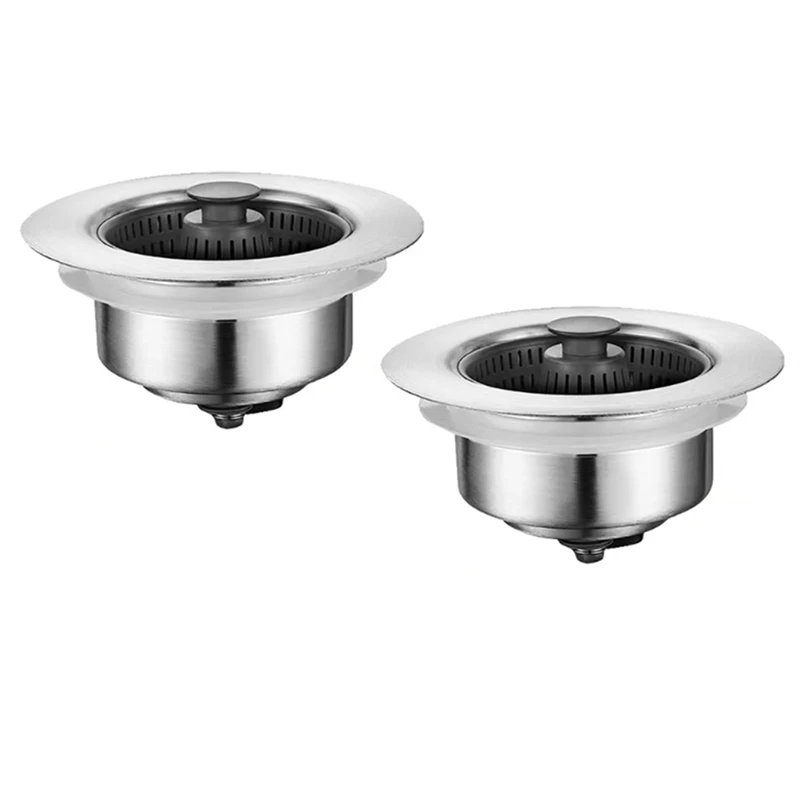 2 Piece Kitchen Sink Drain Strainer Kitchen Sink Odor Filter Popup Kitchen Sink Stopper Strainer