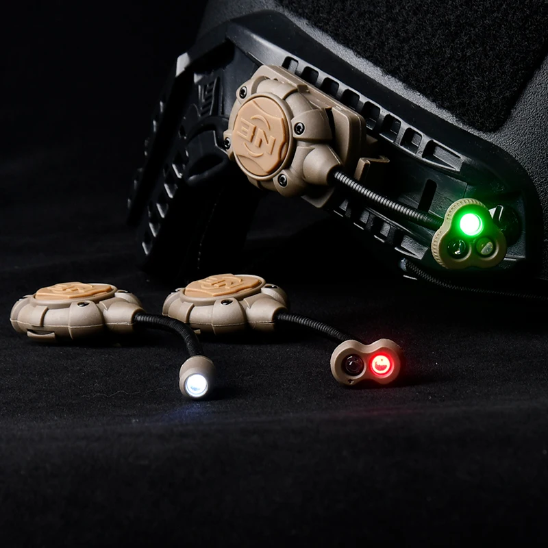 Тактический фонарик для шлема MPLS 4, светодиодный фонарь для шлема с адаптером для крепления, охотничий сигнал, регулируемая ИК-лампа для шлема