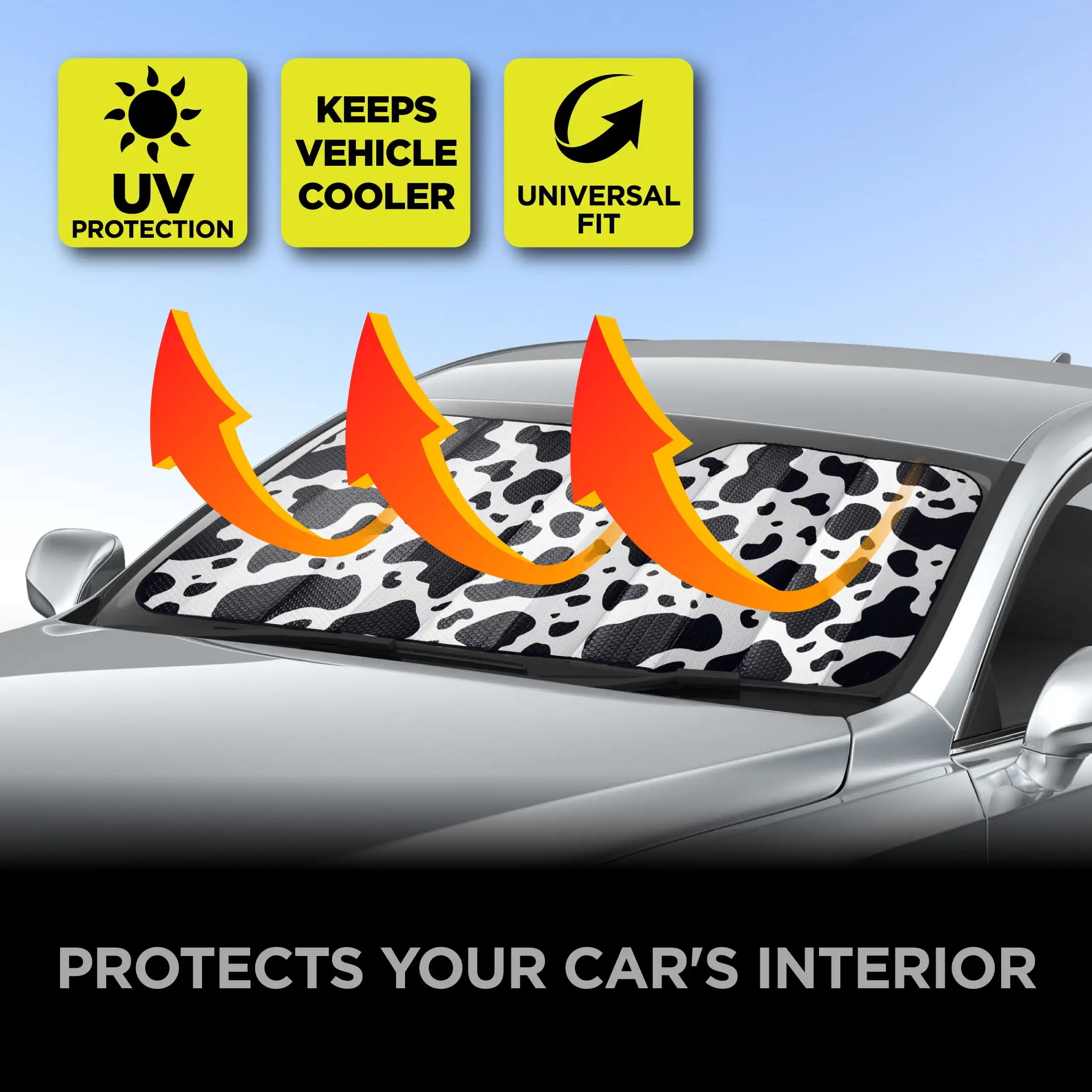 مظلة شمسية مقاس عالمي عبوة واحدة، مقاس 63 بوصة × 28.5 بوصة