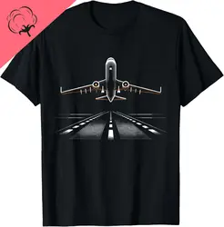 Airplane Aviation Aviator Flight Pilot T-Shirt Print on Demand Cotton Mens Clothing Funny Shirt Camiseta Hombre