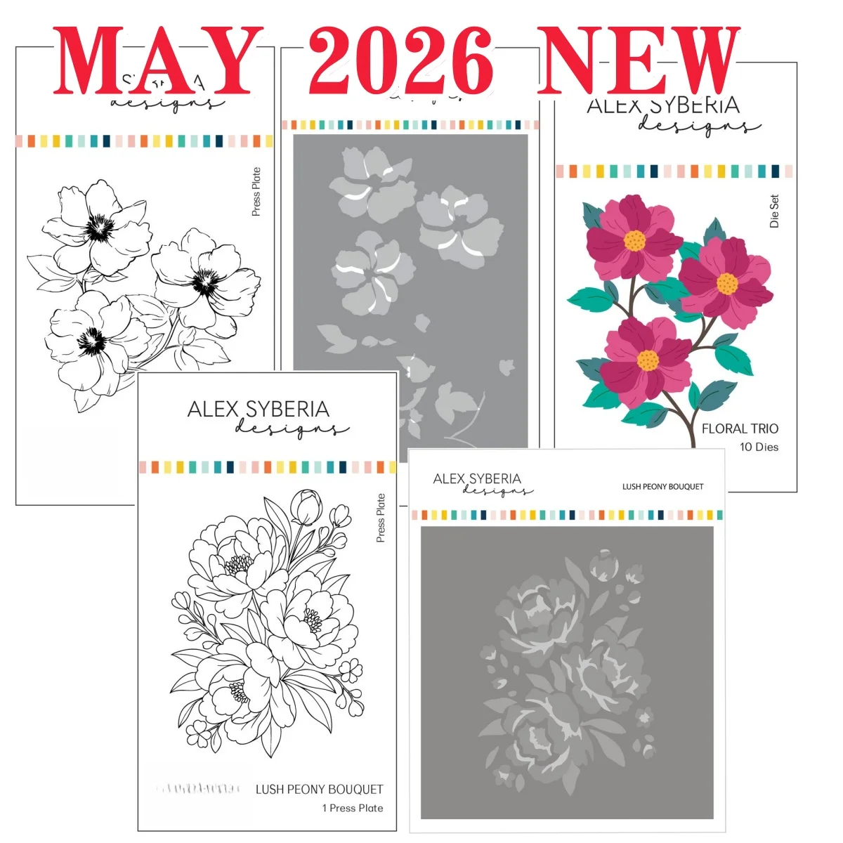

MAY 2026 New Release Floral Bouquet Metal Cutting Dies Stencil Hot Foil Stamps For DIY Scrapbook Craft Decoration Card