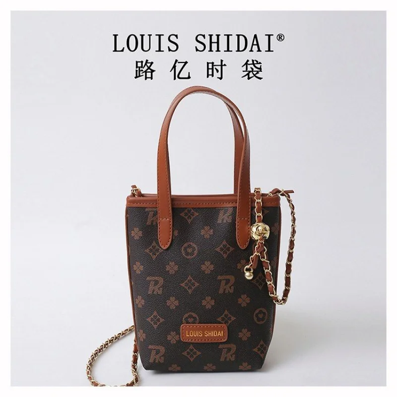 

High-End Women's Handbag Made Of Plaid Leather Boasting Trendy Design And Paris Vintage Chic Look​