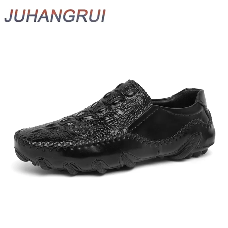2025 New Men's Handmade Casual Leather Loafers, Minimalist Design with Durable Rubber Soles, Fashionable Daily Shoes for Leisure