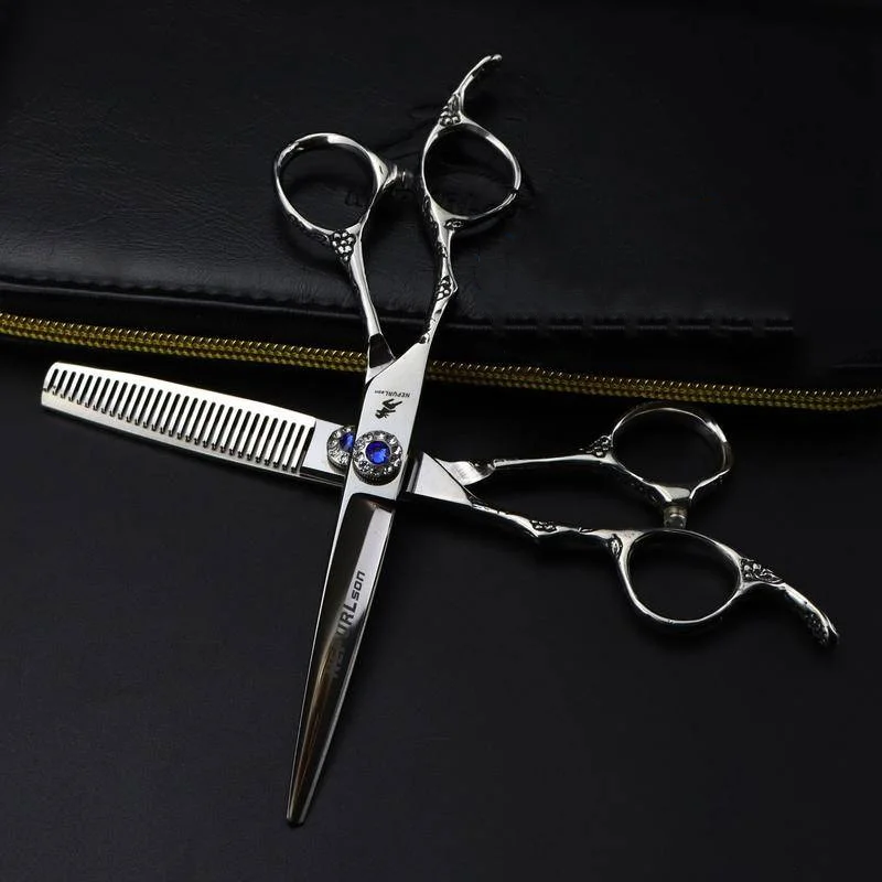 

6.0 inch Left Hand Professional Hair Cutting Scissor Stainless Steel 440C Sharp Thinning Barber Haircut Salon Hairdressing Shear