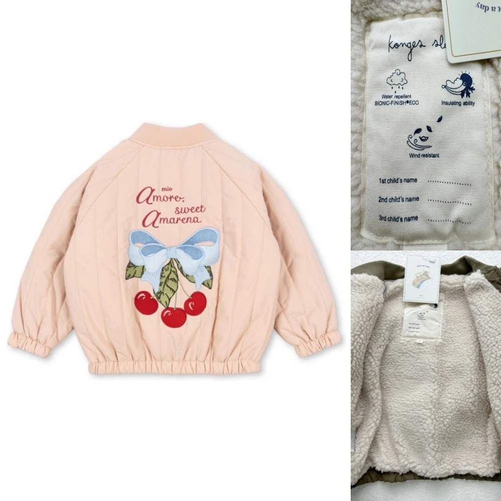 2025 KS Merk Winter Baby Jongens Lamswollen Jassen Vest Kinderkleding Meisjes Cherry Jassen Bovenkleding Jassen Vlucht Pak Jassen 1-9Y
