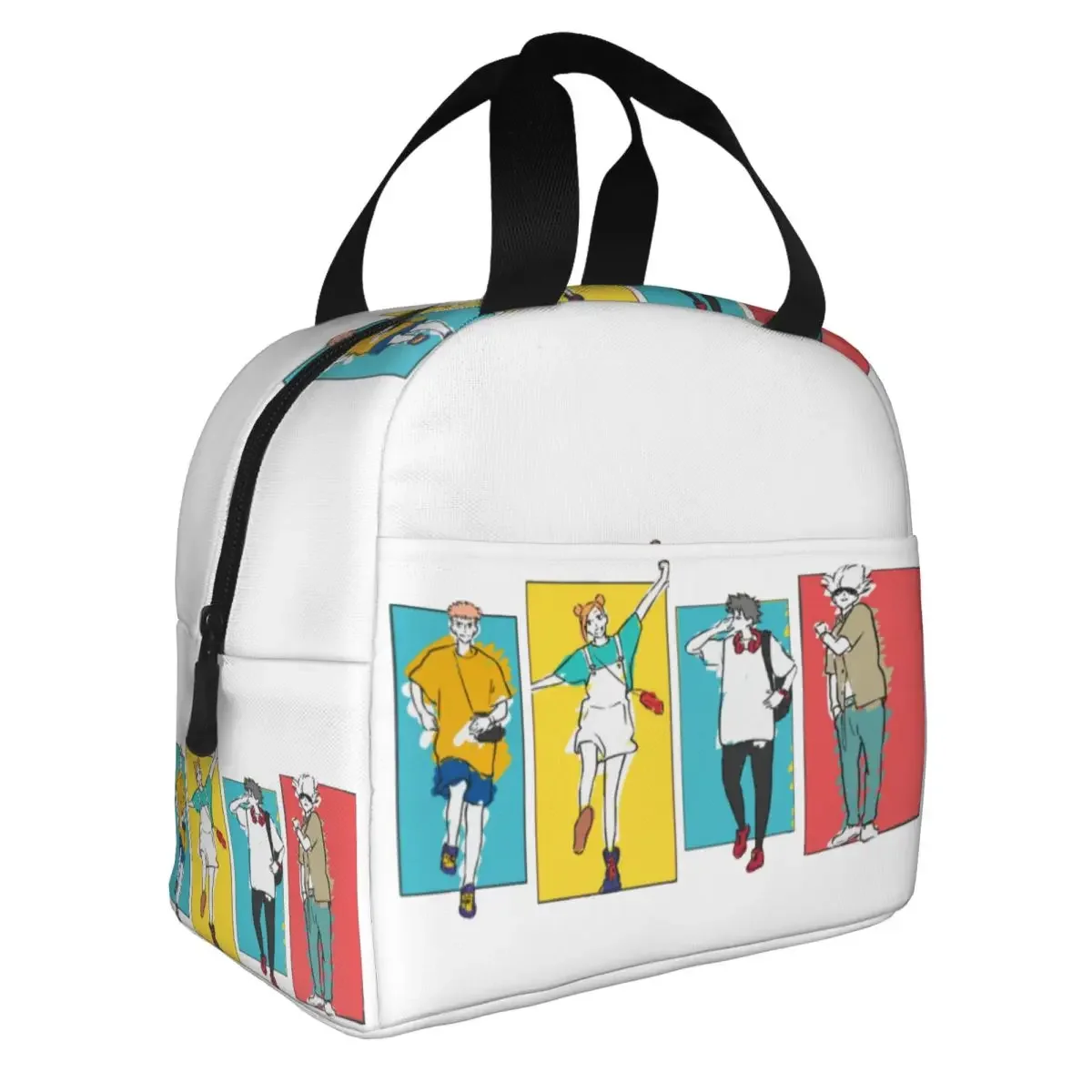 Jujutsu Kaisen Gojo Satoru Yuji Itadori Insulated Lunch Bag Large Kawaii Sorcery Fight Anime Thermal Bag Tote Lunch Box Picnic