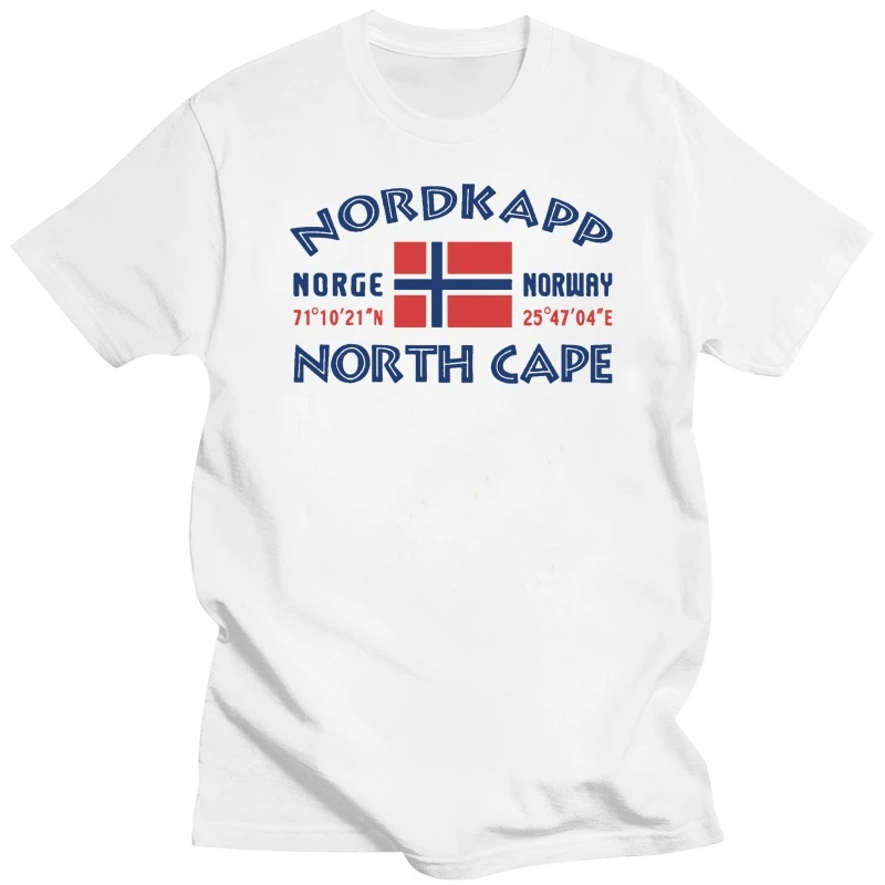 Printed Men T Shirt Cotton Short Sleeve  NORDKAPP Norway shirts  jackets  Women tshirt