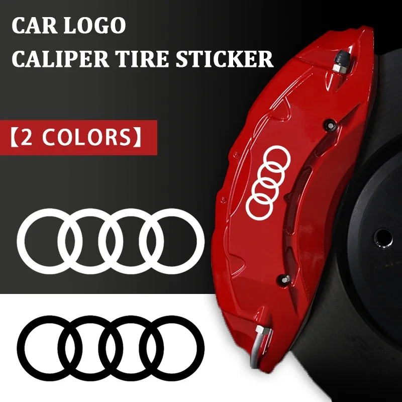 Car Brake Caliper Sticker Heat Resistant Decals Auto Accessories forAudi A3 A4 B5 B6 A3 8P 8V 8L A5 A6 C6 C5 A1 A7 A8 Q2 Q3 TT