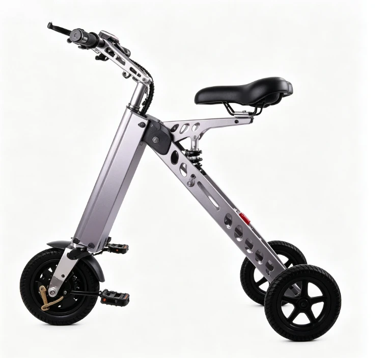 K7 Folding Electric Trike 3 Wheel Lithium Bike Smart Charge Portable Scooter Collapsible Commuter Mobility Lightweight Vehicle