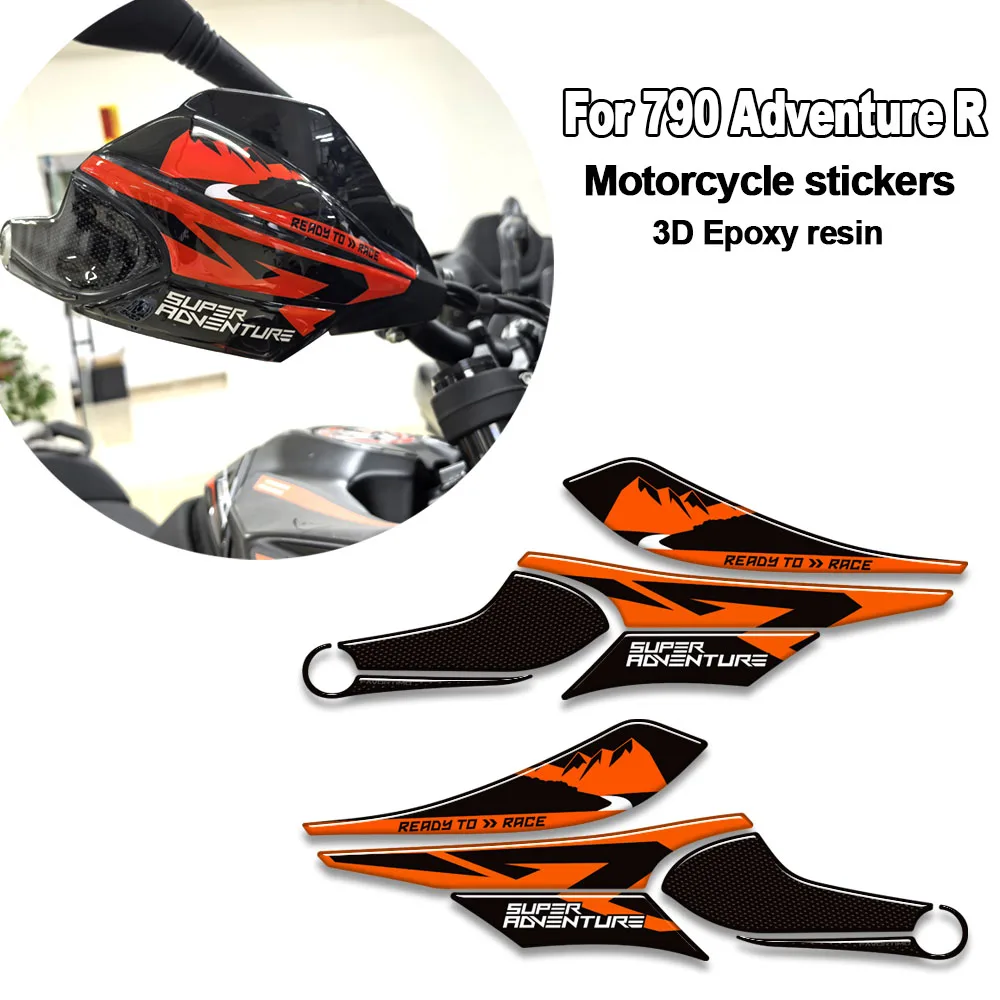  New decorative kit Motorcycle Handguard Shell stickers protection 3D Epoxy resin decals For 790 Adventure R ADV 2019 - 2025