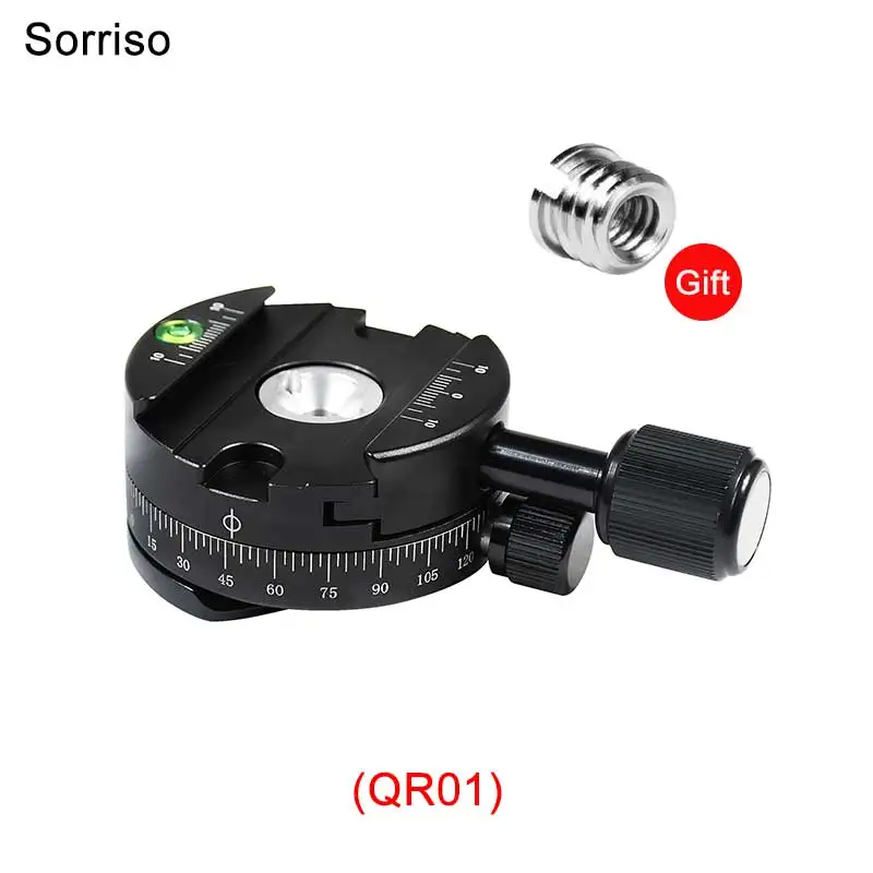 360 학위 회전 파노라마 삼각대 볼 헤드 퀵 릴리스 플레이트 클램프 슈팅 어댑터 마운트