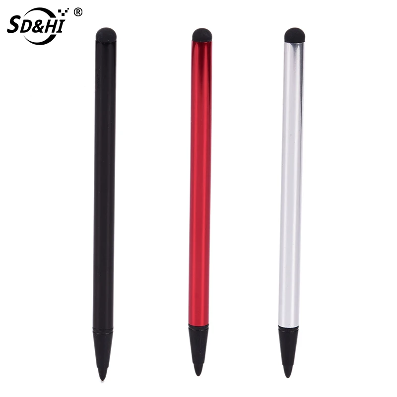 Wholesale 2 in 1 Pen Touch Pencil for Tablet iPad Cell Phone PC Capacitive Pen  Screen Stylus Capacitive Resistive