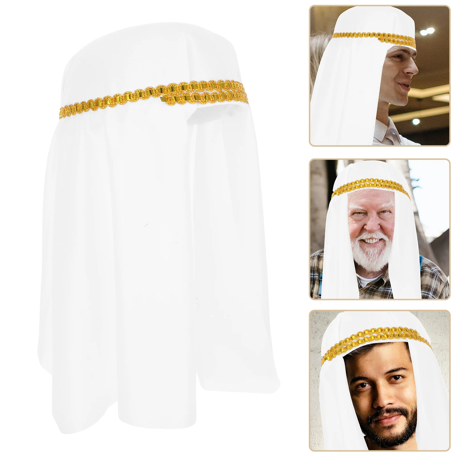 Chapéu árabe tamanho único, adequado para a maioria dos poliéster, ideal para festas à fantasia de Halloween, acessórios de máscaras, eventos de cosplay dramáticos