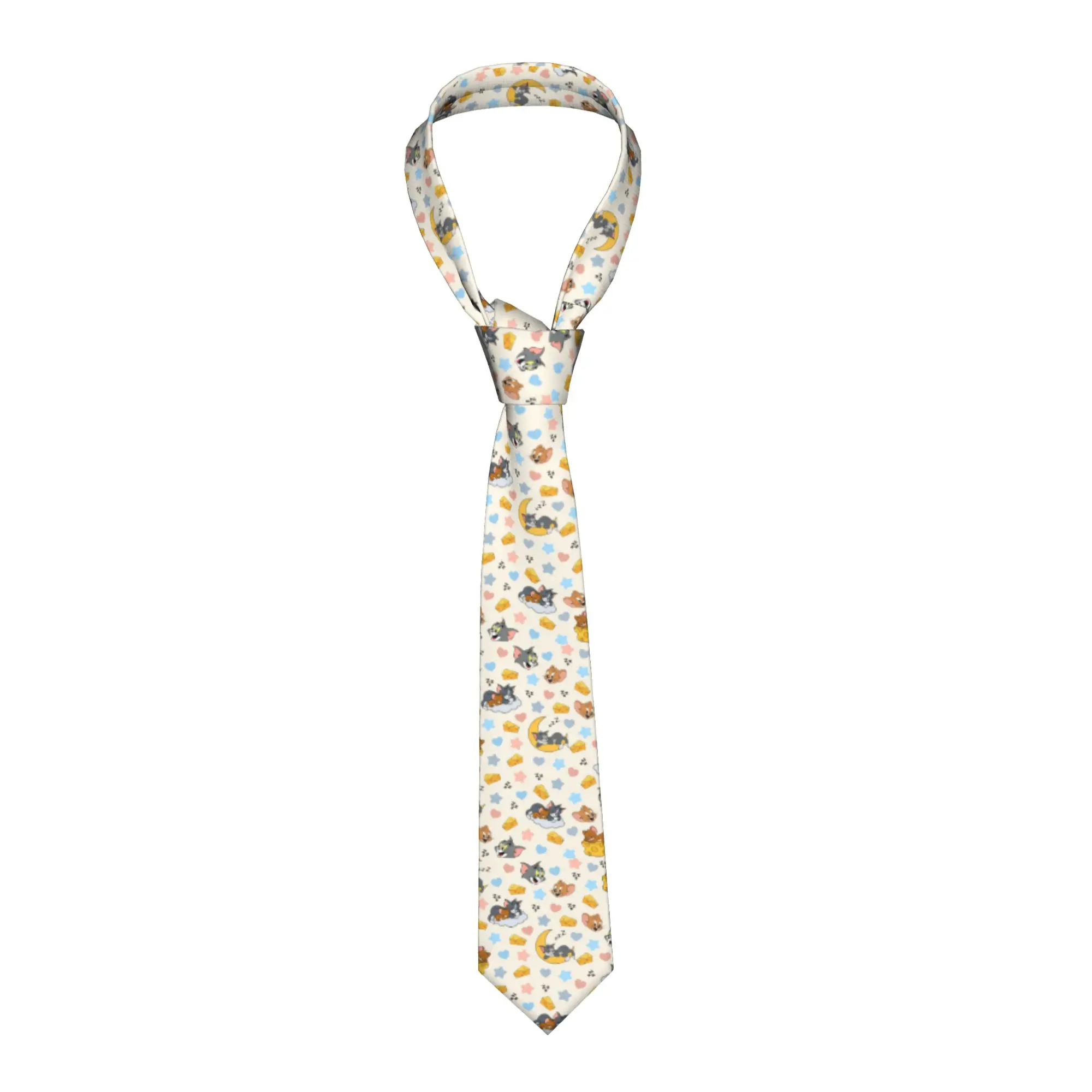 

Custom Cat And Mouse Necktie Mens Cravat For Father's Day