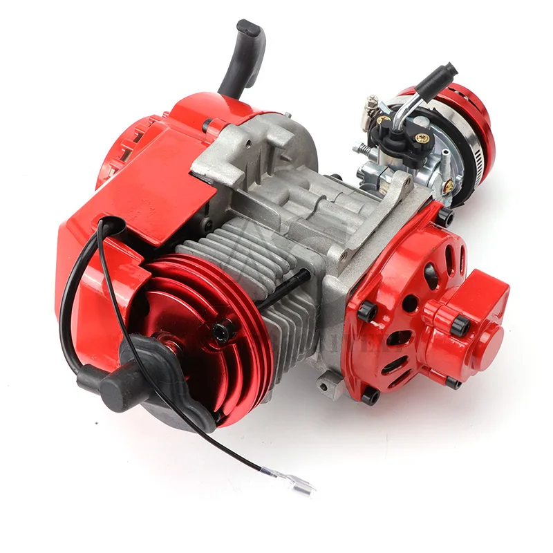 49cc 2 stroke motorcycle complete engine motor with air filter carburetor for bicycle mini dirt bike quad