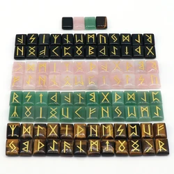 25pcs/lot Natural Rune Set Divination Crystal Agate Fortune-telling Heaven Book Stone Energy Reiki Healing Chakra Specimen Decor