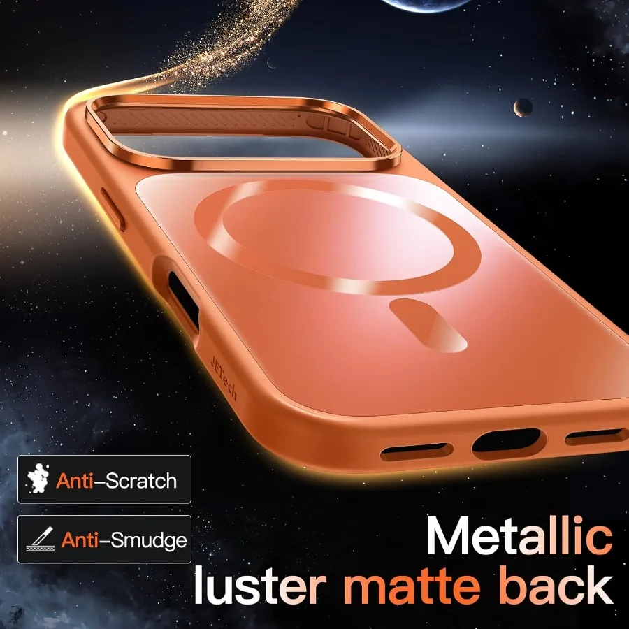 Capa magnética para iPhone 17 Pro Max 6,9 polegadas compatível com MagSafe Luxury Metallic Lustre Matte Back Slim à prova de choque