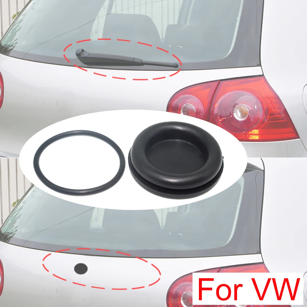 Car Rear Wiper Windshield Delete Bung O Ring Grommet Seal Removal Cap For VW Golf 4 5 Jetta Passat B5 Polo 6R T5 Sharan Touran