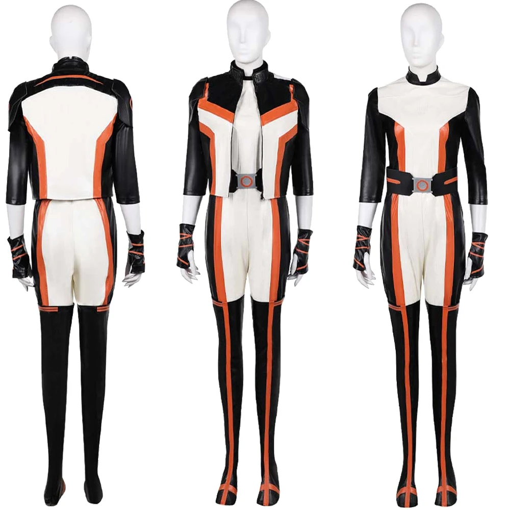 

Hawkgirl Jumpsuit Costume 2025 Fantasia TV Shiera Cosplay Sanders Women Coat Gloves Belt Outfits Halloween Carnival Party Suit