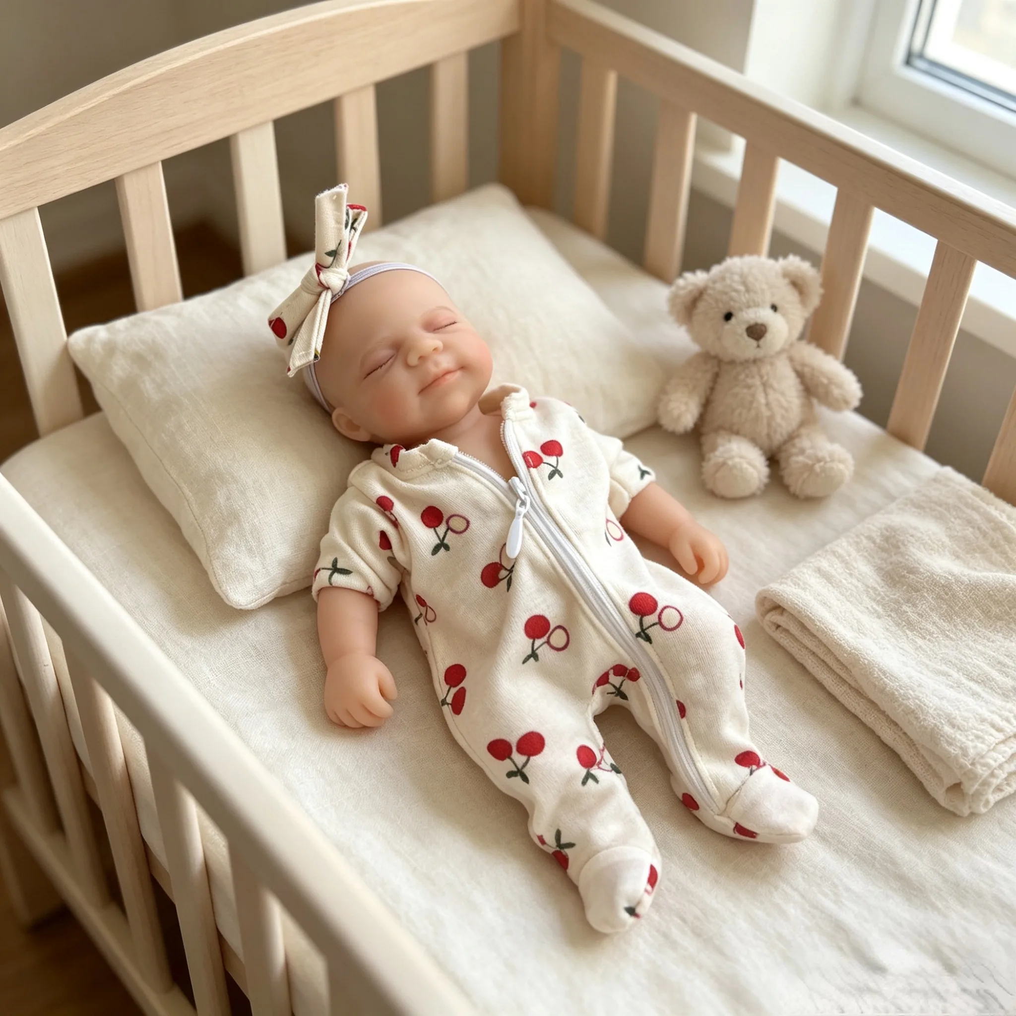 8 Inch Pascale Full Silicone Reborn Baby Doll Lifelike Hand Painted Realistic Collectible Art Doll Birthday Gift