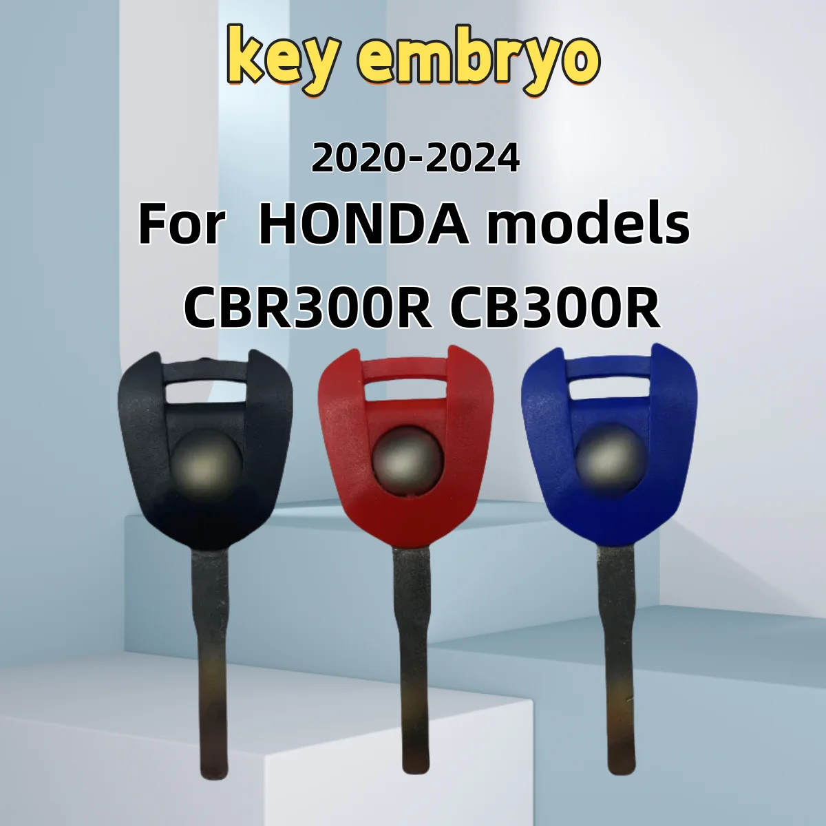 30PC Blank Key Motorcycle Replace Uncut Keys can be placed anti-theft For HONDA 2022-2024 models CBR300R CB300R