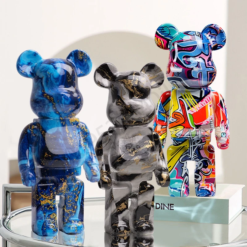 Große 35cm Bären harz Puppe Designer Kunst spielzeug bea 500% Action figur Kollektionen groß 35cm