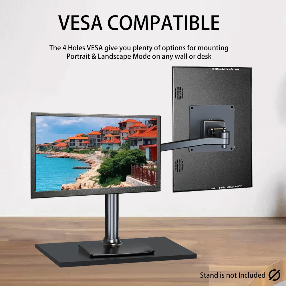 10,1 Zoll USB C Port 2,5K FHD IPS Panel Tragbares Mini-Display für Raspberry Pi, PC, Laptop, Grafikkarte, Autonavigation