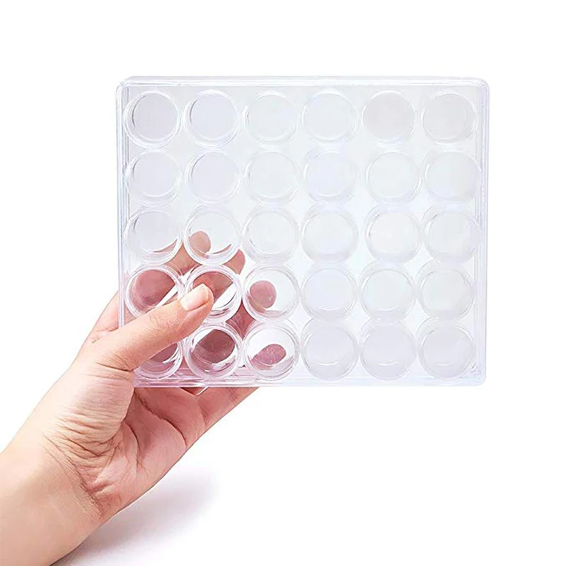 15ml plastic bead storage box, beaded storage box, small round box, jewelry box, cosmetic subdivision container, refill, cream b