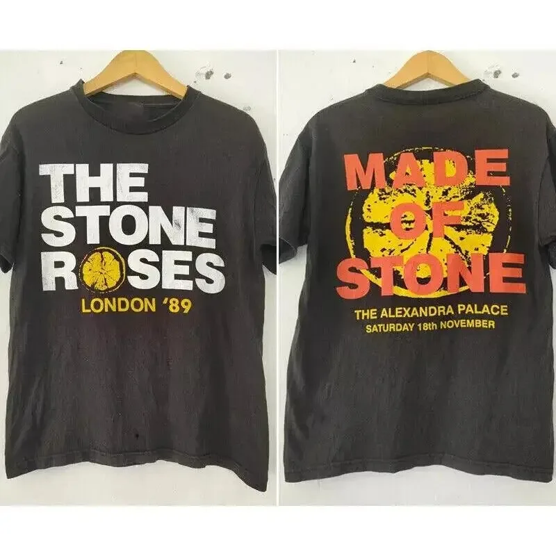 Camiseta de regalo The Stone Roses Band London '89, camiseta de estilo urbano de gran tamaño, camiseta de algodón, ropa para hombre, camiseta para mujer