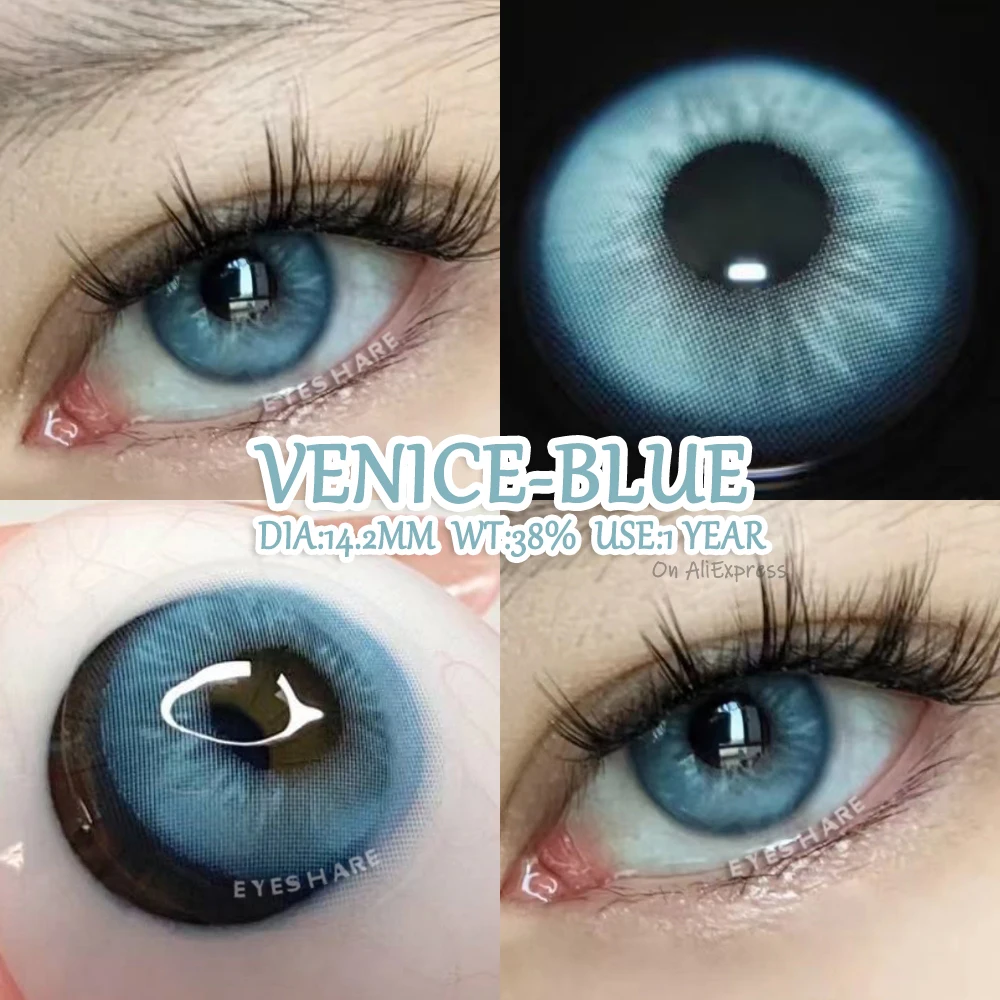 EYESHARE Fashion Colored Contacts Lenses for Eyes 2pcs/pair Green Eyes Lenses Blue Contact Yearly Brown Pupils Cosmetic Lens