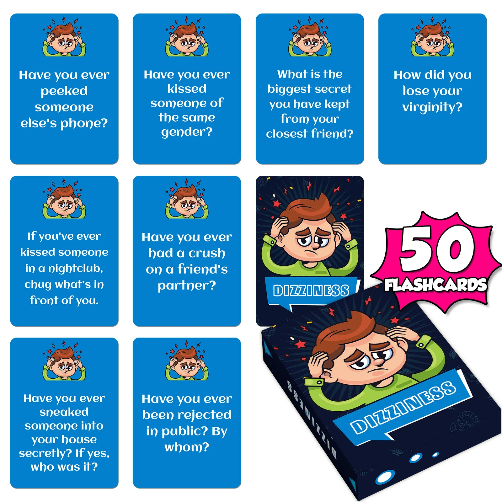 50 pcs/bag Creative Adult Tabletop Paper Card Game - Incredible Card Game for Ice-Breaking & Building Connections