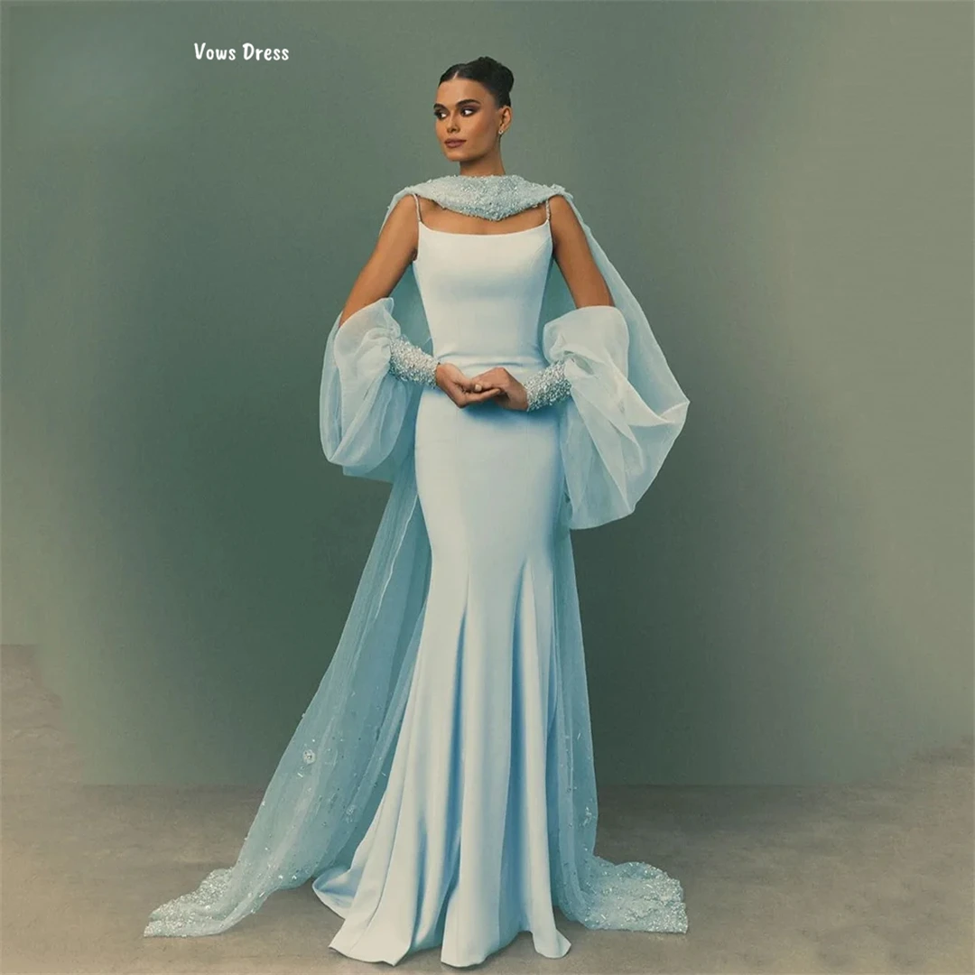 

Vows Back-length Luxurious Women's Evening Dresses Woman Elegant Party Dresses 2025 Robe Soiree Custom Made Sling Ribbon Prom