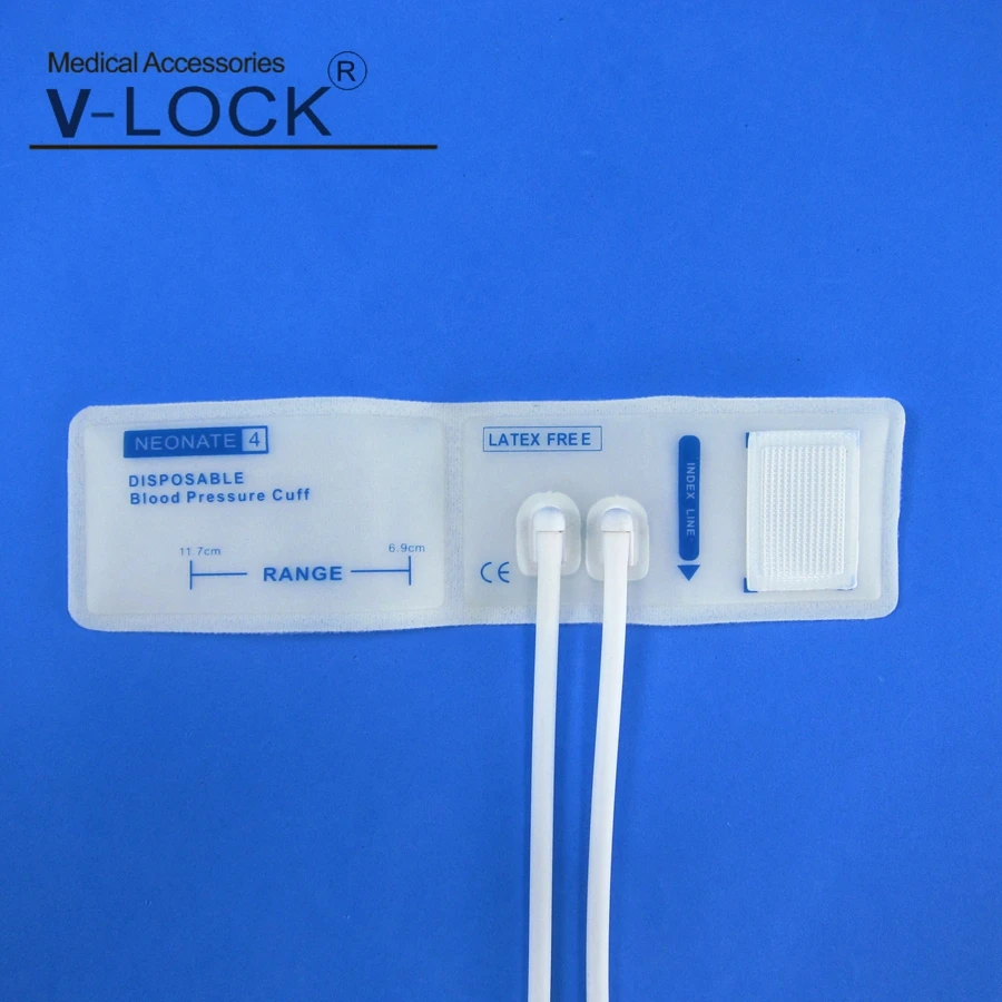 Disposable neonate speical blood pressure cuff with double tube full 5sizes with connector LC10