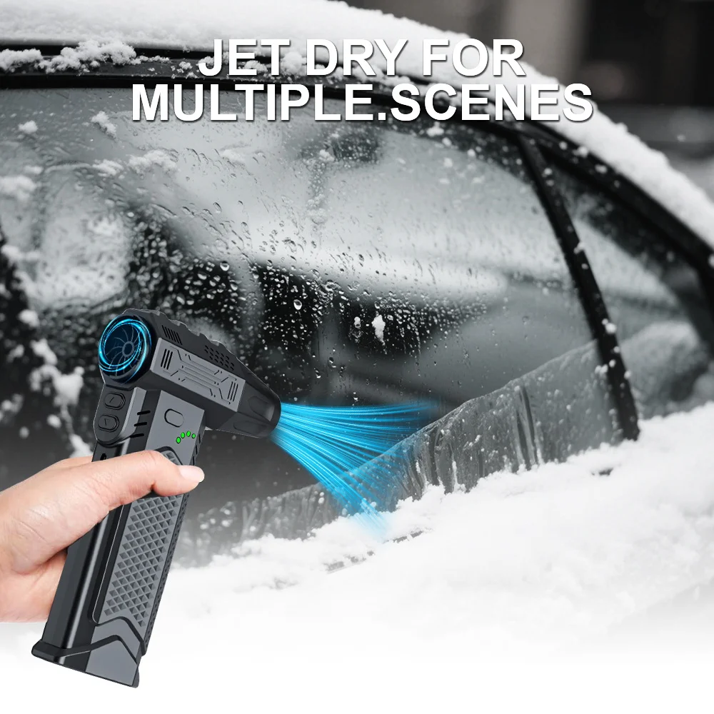 2025 أداة منفاخ التنظيف ضربة وشفط 2 في 1 مروحة عنيفة منفضة هواء كهربائية محمولة تهب الثلج 400000 دورة في الدقيقة مروحة نفاثة توربو