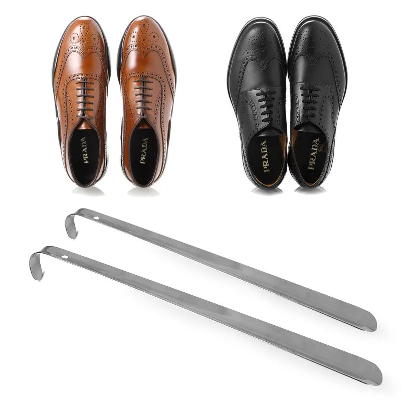 Stainless Steel Long Handle Shoehorn 52CM Professional Metal Shoe Lifter,No Bending Over Shoe Helper for Elderly, Pregnant Women