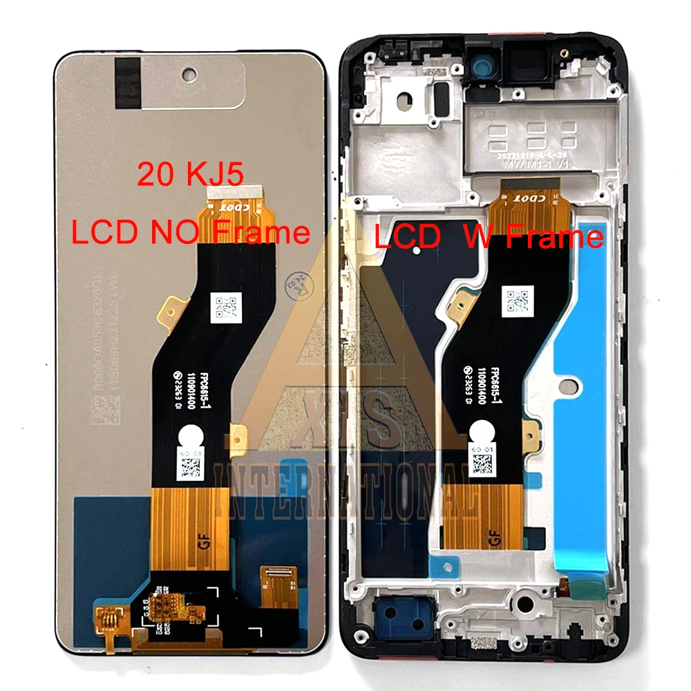 For Infinix Tecno Spark20 KJ5 LCD Spark 20 Pro KJ6 LCD Display LCD Frame Touch Panel Digitizer For Tecno Spark 20C BG7 Screen