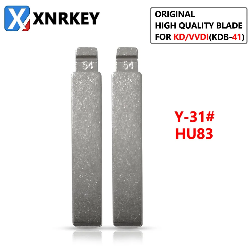 

XNRKEY 10 Pcs Type #Y-31 HU83 Replacement Metal Blank Uncut Flip KD/VVDI Remote Key Blade for Peugeot 301 307 308 408 Citroen