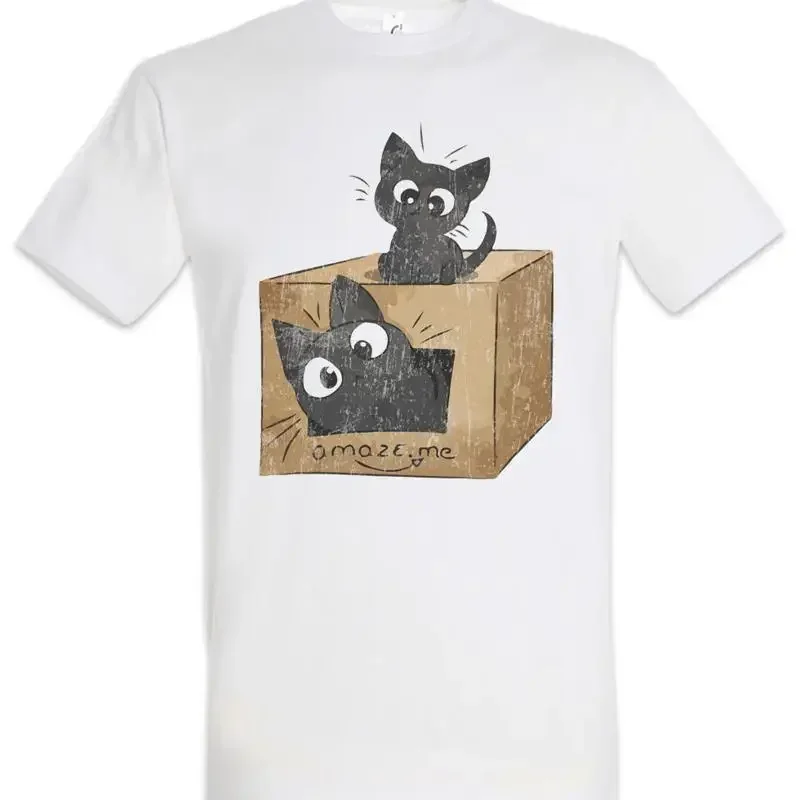 Amaze Me Cats T Shirt Cat Person Love Addicted Addiction Geek Nerd Box Boxes