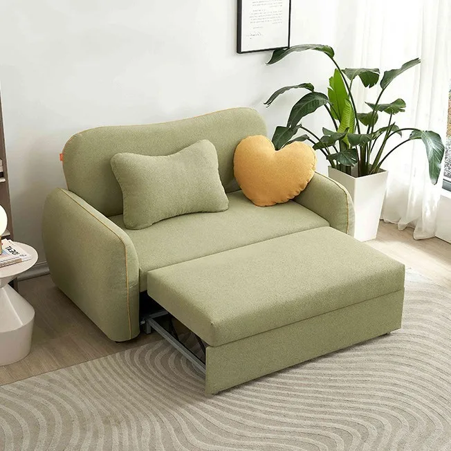 Technology flannel multi-functional sofa bed, foldable household small apartment sofa