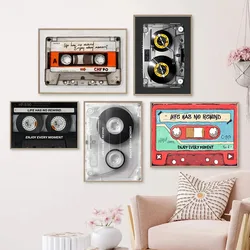 Colourful Creative Transparent Tape Cassette DJ Music Poster and Canvas Printing Wall Art Picture for Kid Living Room Home Decor