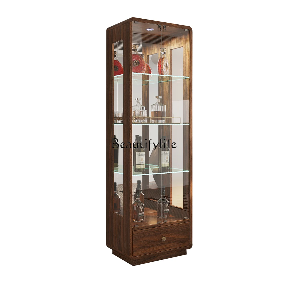 

European-style Wine Cabinet Wall-mounted Home Living Room Glass Display American-style Red Wine Cabinet