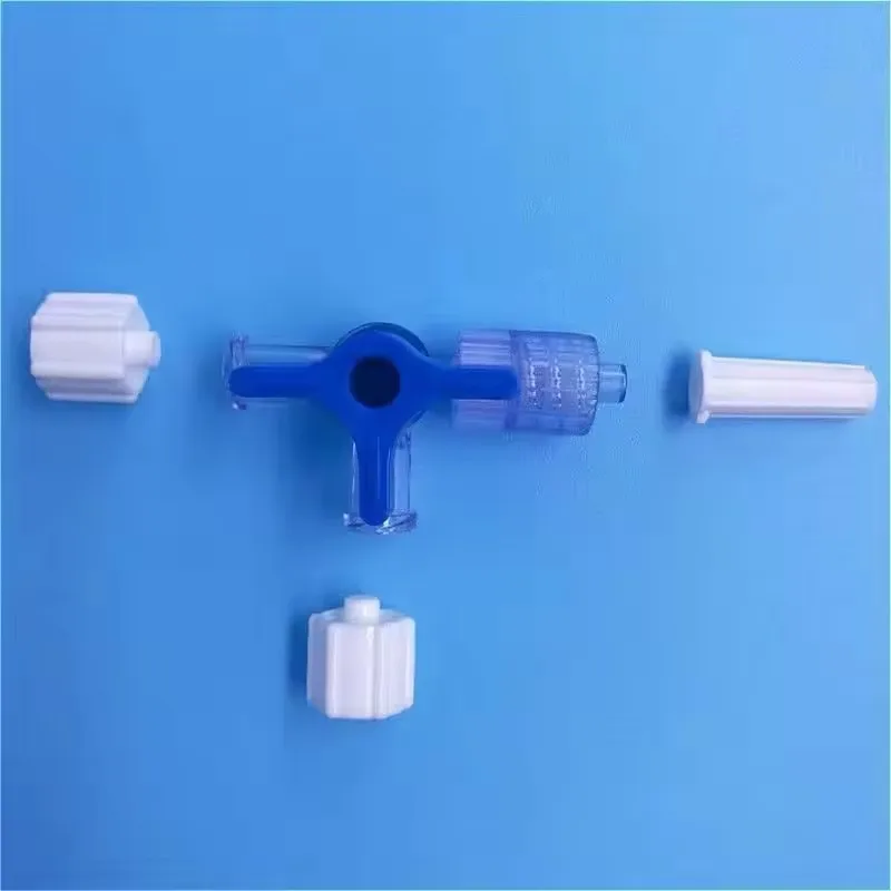 5PCS/10PCS/50PC Pet Sterile Plastic Medical Three Way Valve Flow Control Luer Stopcock Valve Infusion Set With Male Lock Adapter