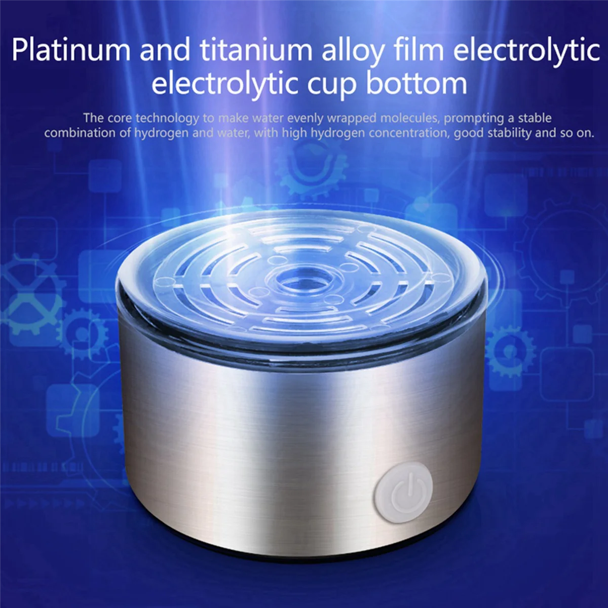 

2X Titanium Portable Hydrogen-Rich Water Cup Water Ionizer Maker/Generator Super Antioxidants ORP Hydrogen 420ML