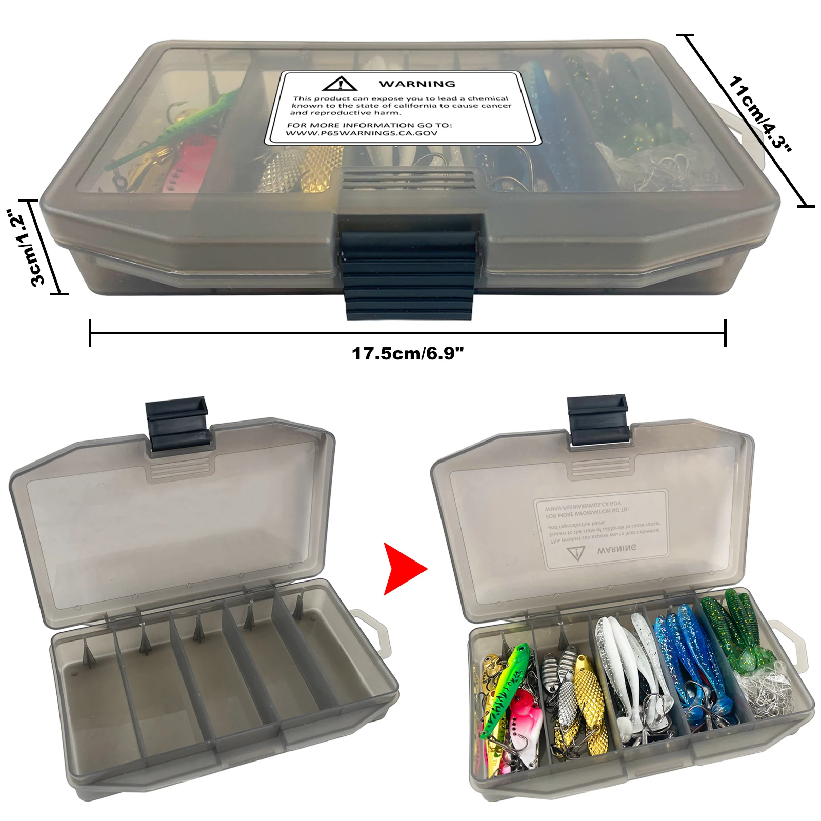 FREE FISHER Kit señuelo VIB de metal wobbler para vinilos - imagen 4