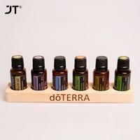 1pc Essential Oil Wooden Display Stand 6 Hole Essential Oil Storage Rack Smooth for Essential Oils Bottle Holder Perfume storage