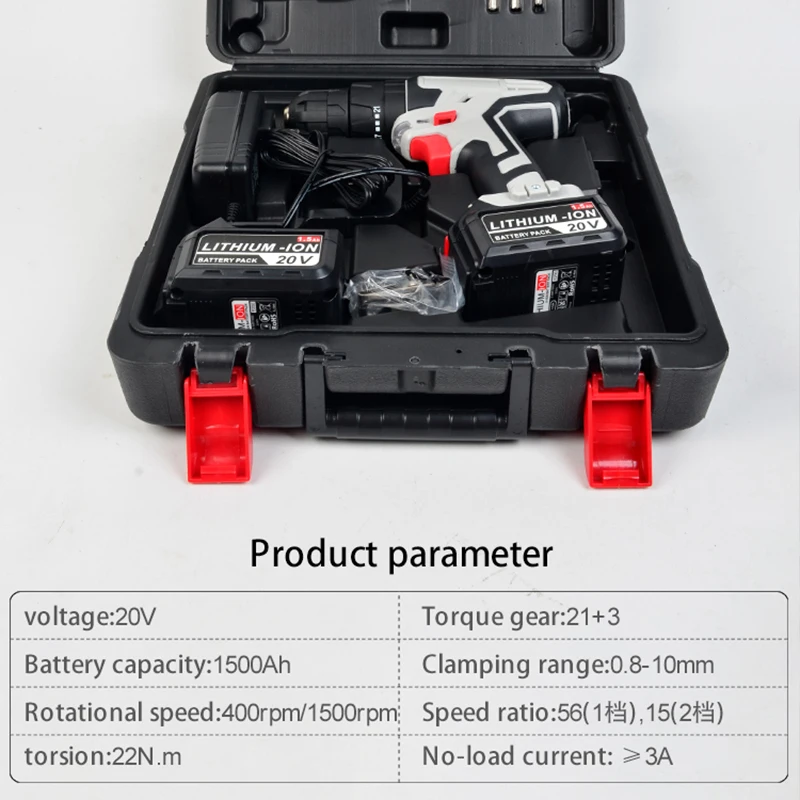 Taladro de impacto eléctrico de 20V y 10mm, Taladro Inalámbrico, destornillador eléctrico, herramienta eléctrica de controlador DIY para batería Makita de 18V