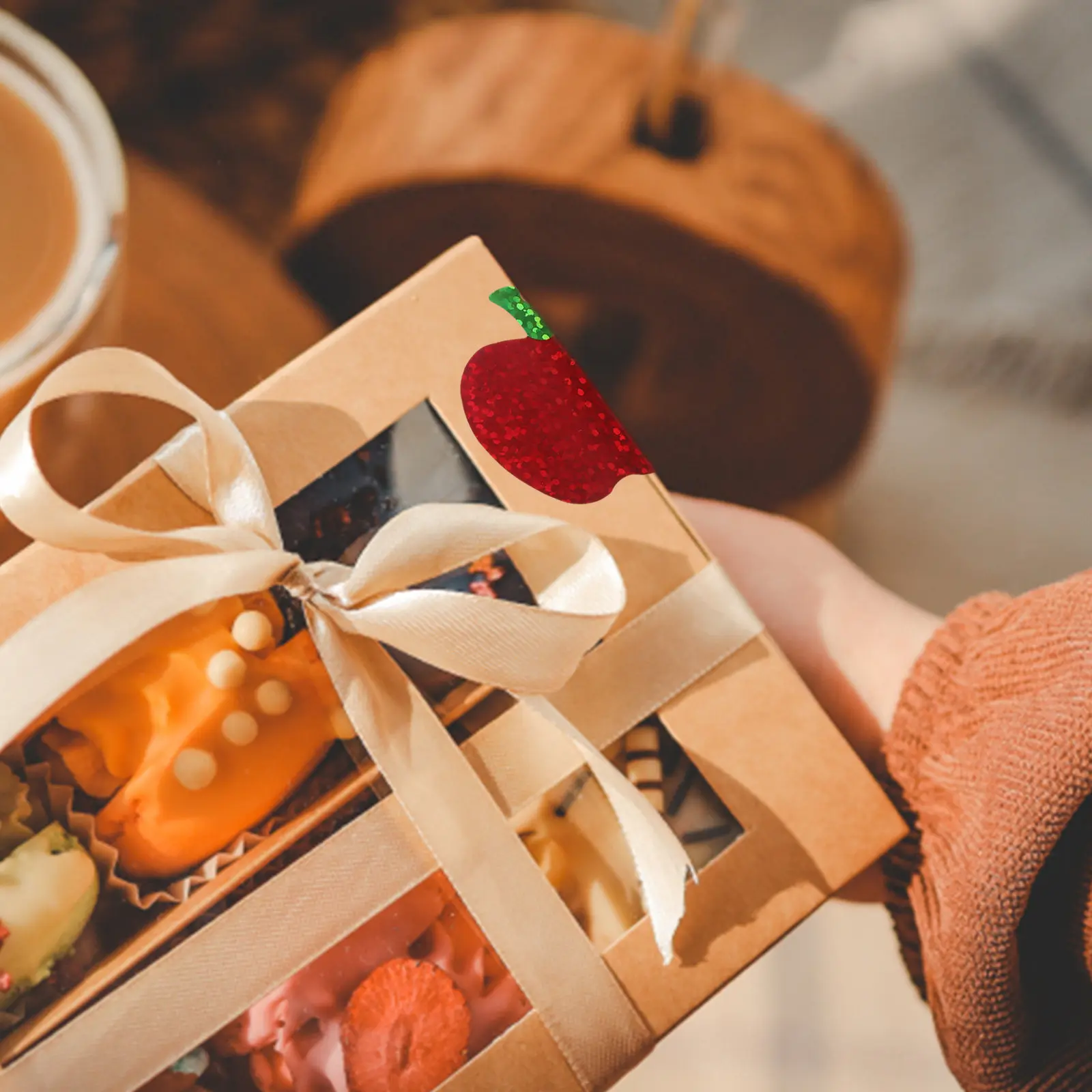 

3 Rolls Sealing Stickers Laser Finish Cartoon Design Holiday Envelope Seal Stickers for Food Containers Party Packaging