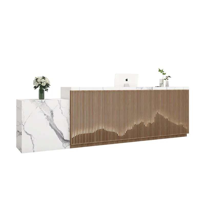 Modern Chinese simple beauty salon health club B & B hotel company front desk reception counter store checkout page